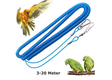 コイル状のオウムの安全なロープは20メートルを拡大する鳥の偶然の飛行を防ぎます