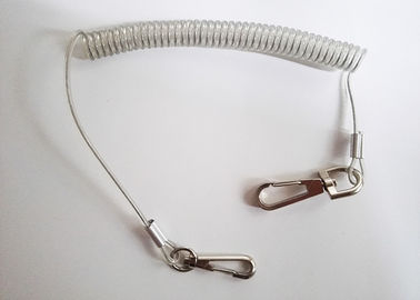 Pantone色ワイヤー コイルの締縄の2つの端が付いているプラスチック ホックのひものループ